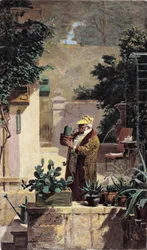 Der Kaktusliebhaber, vor 1858